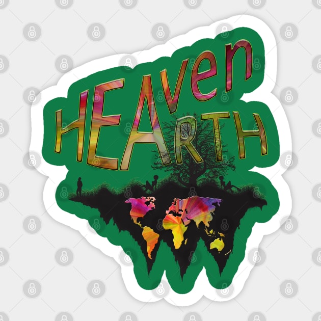 Heaven on Earth Sticker by Just Kidding by Nadine May